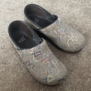 Dansko Floral Clogs, Brown/Multi-Colored
